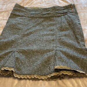 Lux Olive and Black Patterned Skirt